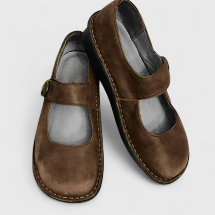 Blythe | Women's Suede Orthopaedic Mary Jane Flats