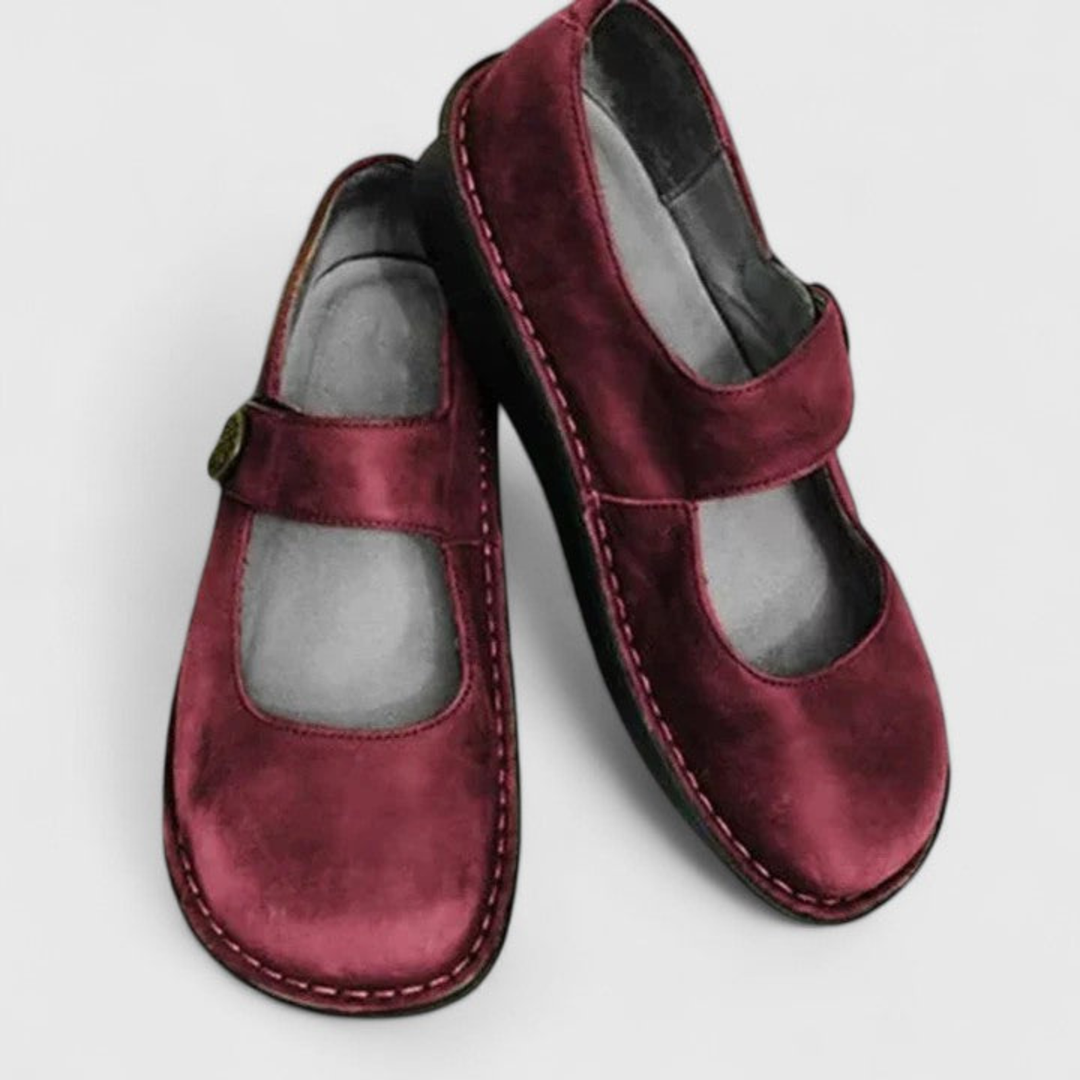 Blythe | Women's Suede Orthopaedic Mary Jane Flats