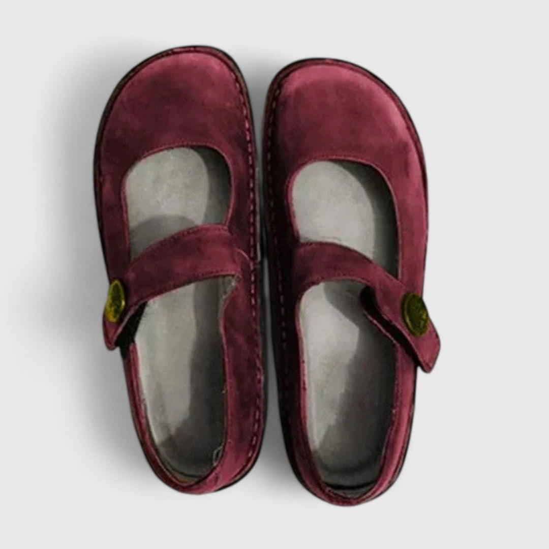 Blythe | Women's Suede Orthopaedic Mary Jane Flats
