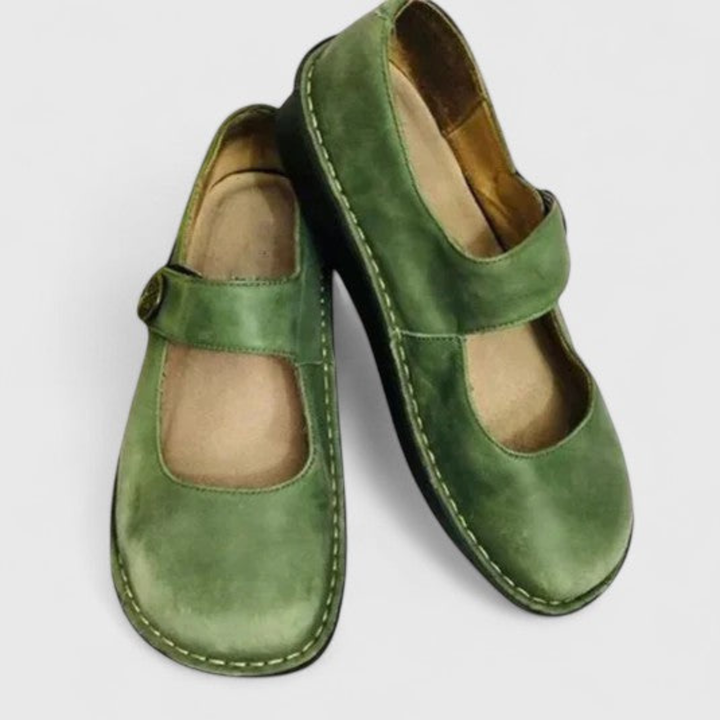 Blythe | Women's Suede Orthopaedic Mary Jane Flats