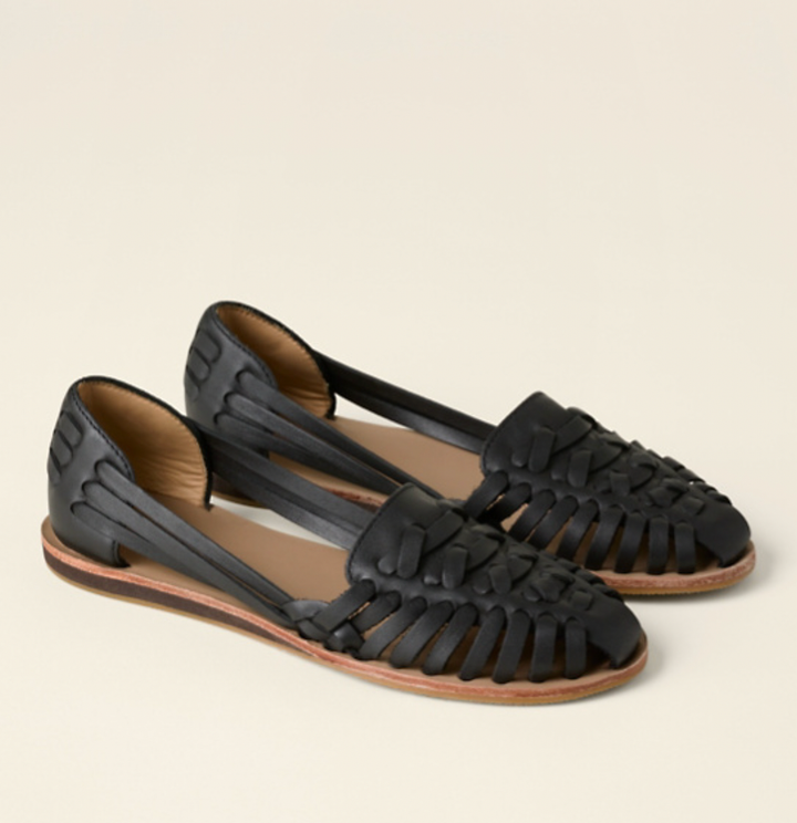 Calla | Women's Leather Woven Huarache Flat Sandals