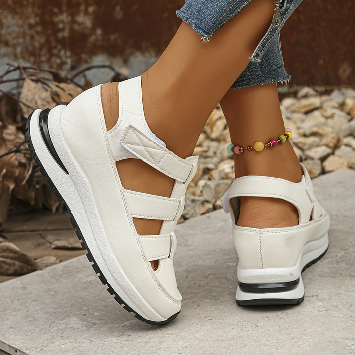 Cosima | Women's Leather Caged Platform Sport Sandals