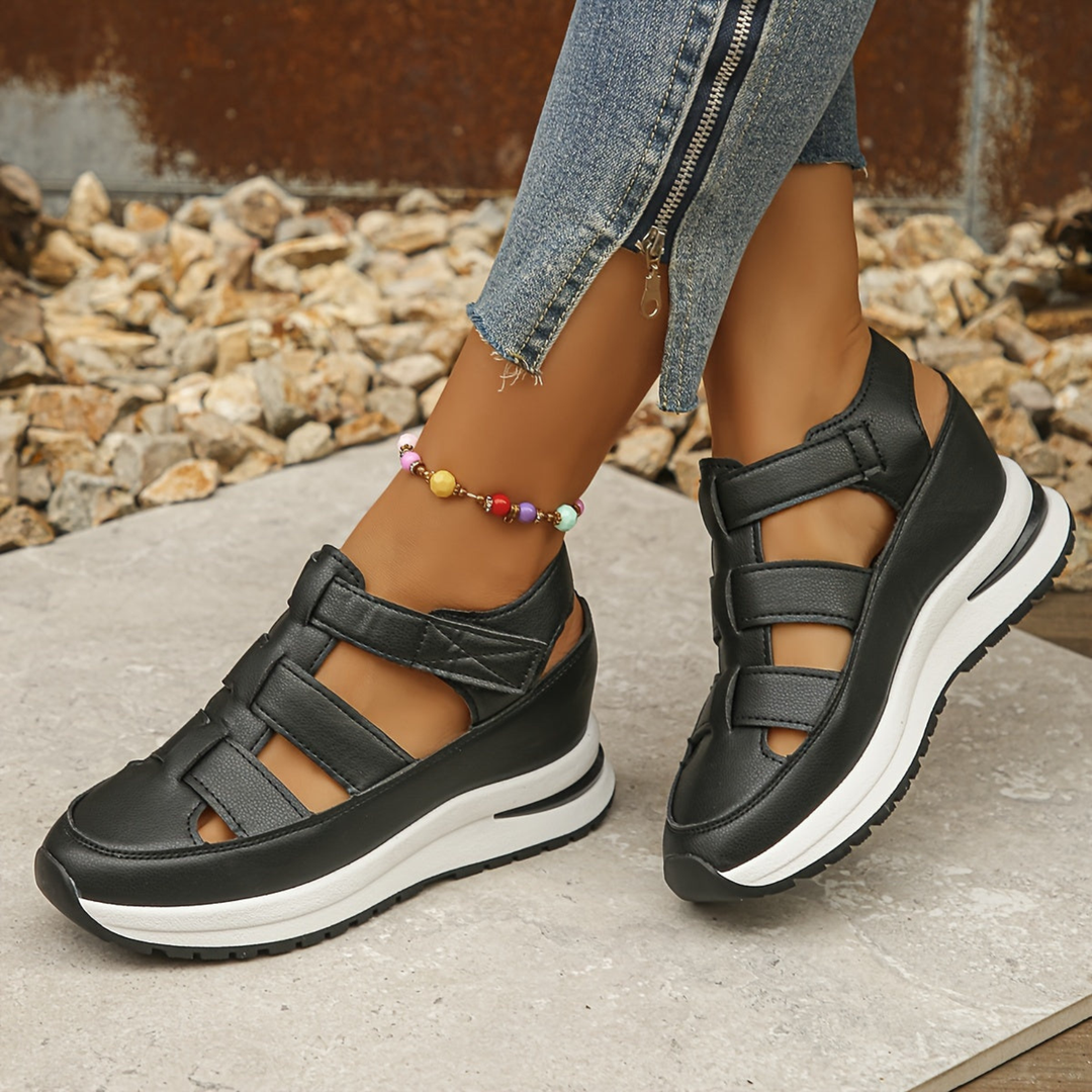 Cosima | Women's Leather Caged Platform Sport Sandals