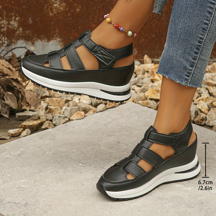 Cosima | Women's Leather Caged Platform Sport Sandals