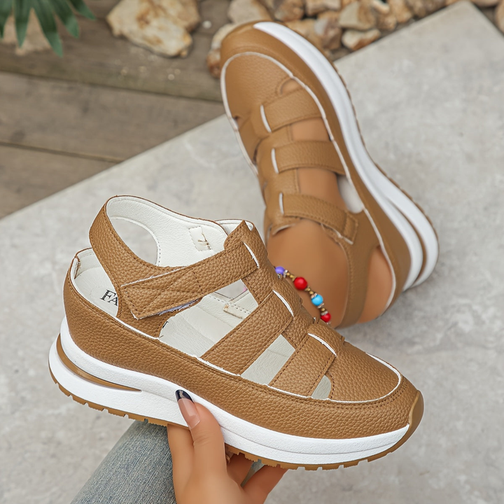 Cosima | Women's Leather Caged Platform Sport Sandals