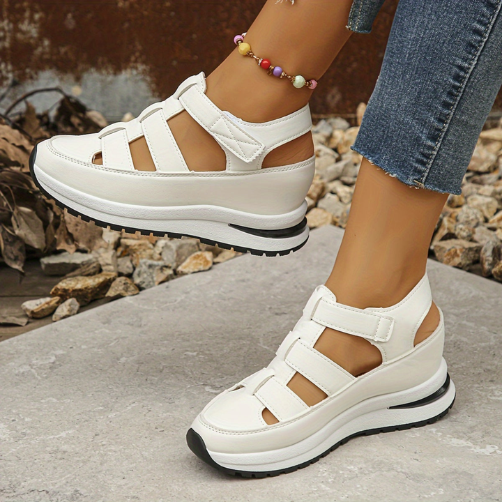 Cosima | Women's Leather Caged Platform Sport Sandals