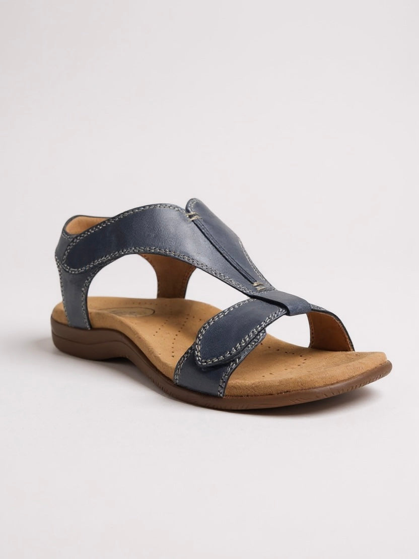 Daven | Women's Leather Arch-Support Velcro T-Bar Sandals