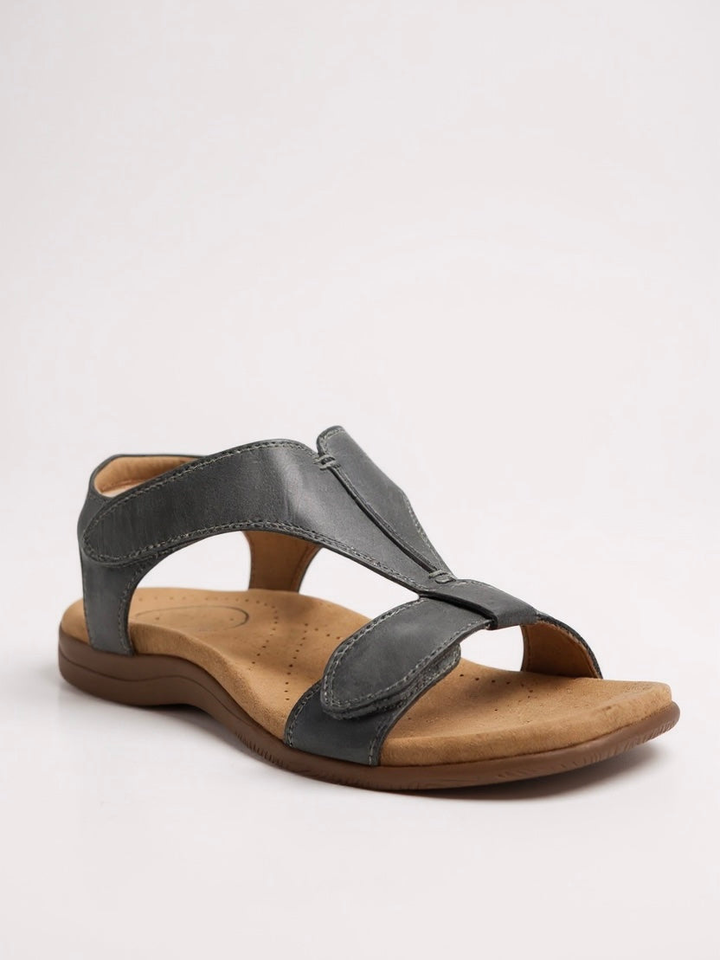 Daven | Women's Leather Arch-Support Velcro T-Bar Sandals