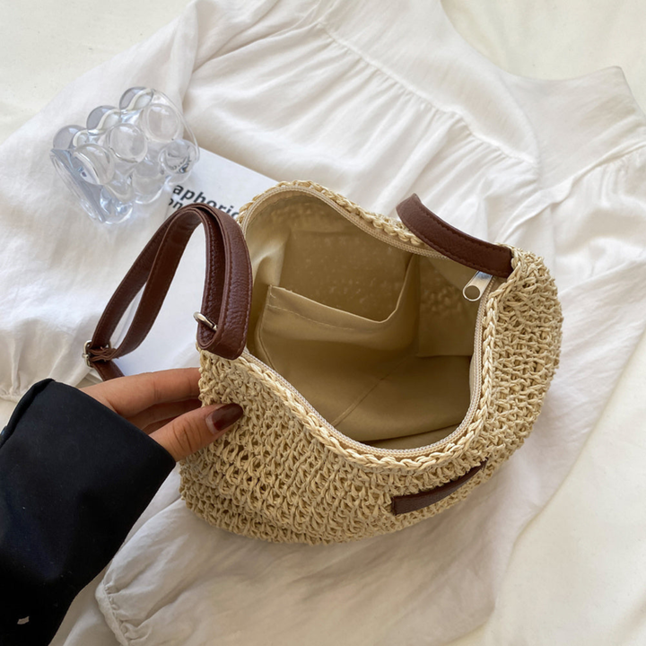Delphine | Women's Woven Straw Crossbody Shoulder Bag
