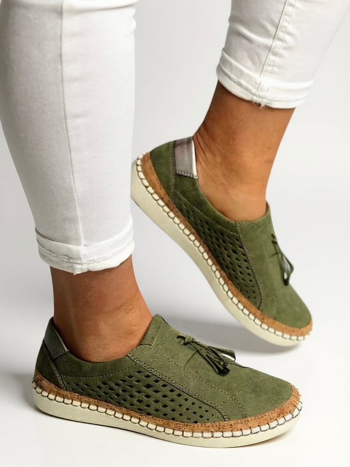 Deva | Women's Breathable Perforated Slip-On Espadrille Shoes