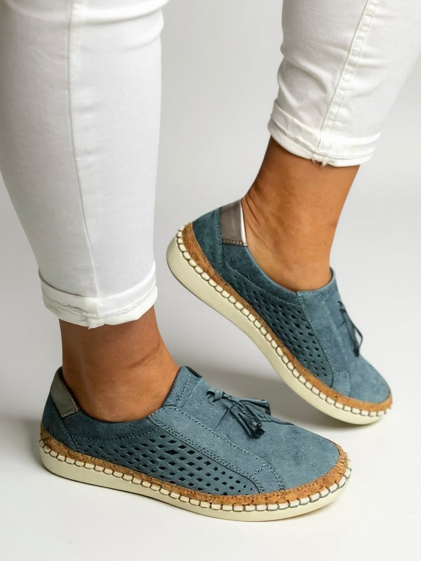 Deva | Women's Breathable Perforated Slip-On Espadrille Shoes