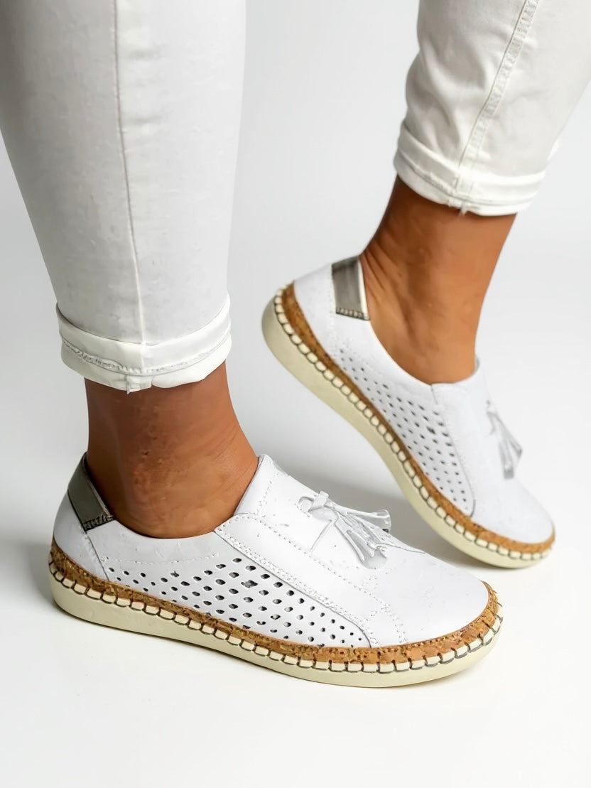Deva | Women's Breathable Perforated Slip-On Espadrille Shoes