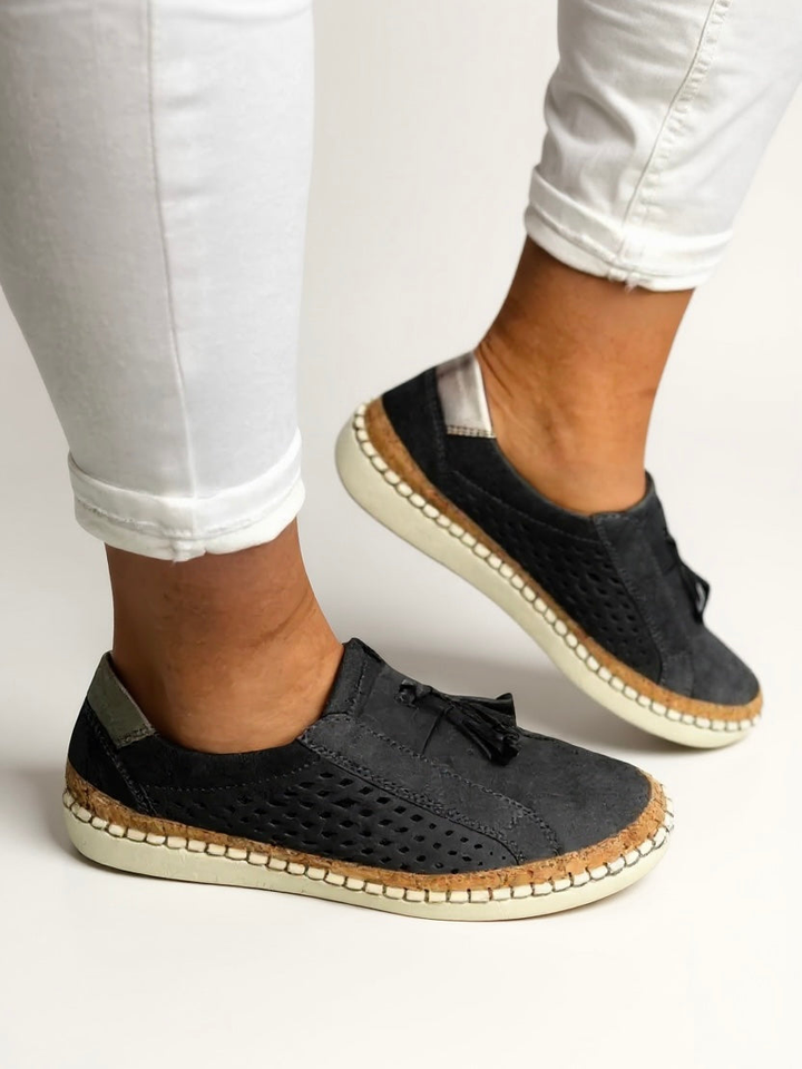 Deva | Women's Breathable Perforated Slip-On Espadrille Shoes