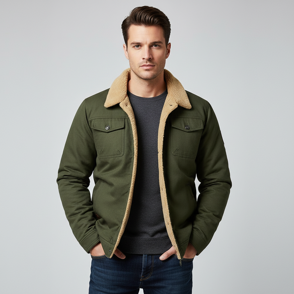 Dirk | Sherpa gevoerde truckerjas voor heren