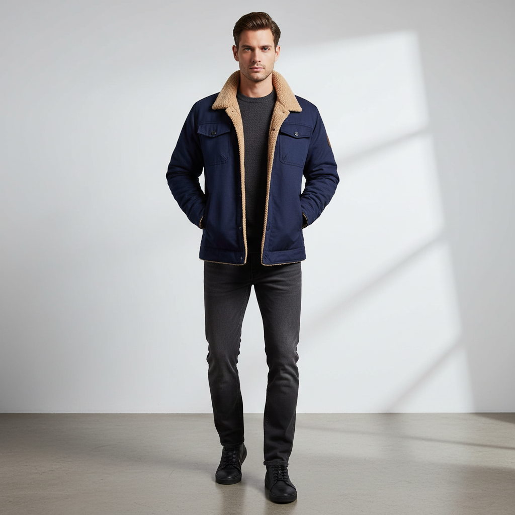 Dirk | Sherpa gevoerde truckerjas voor heren