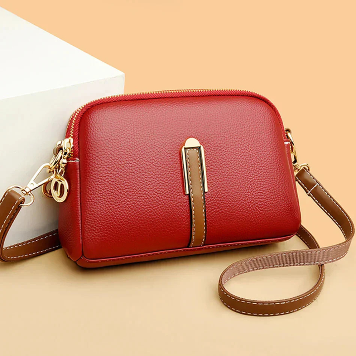 Faroe | Women's Leather Zip-Top Compact Crossbody Bag