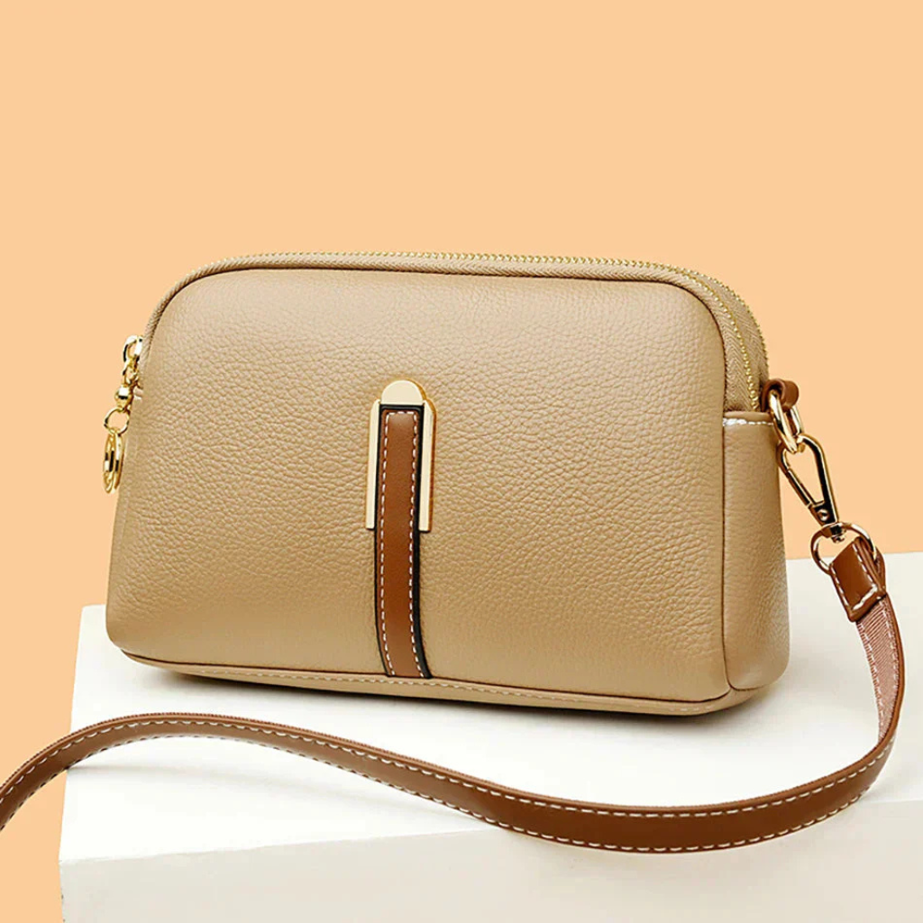 Faroe | Women's Leather Zip-Top Compact Crossbody Bag