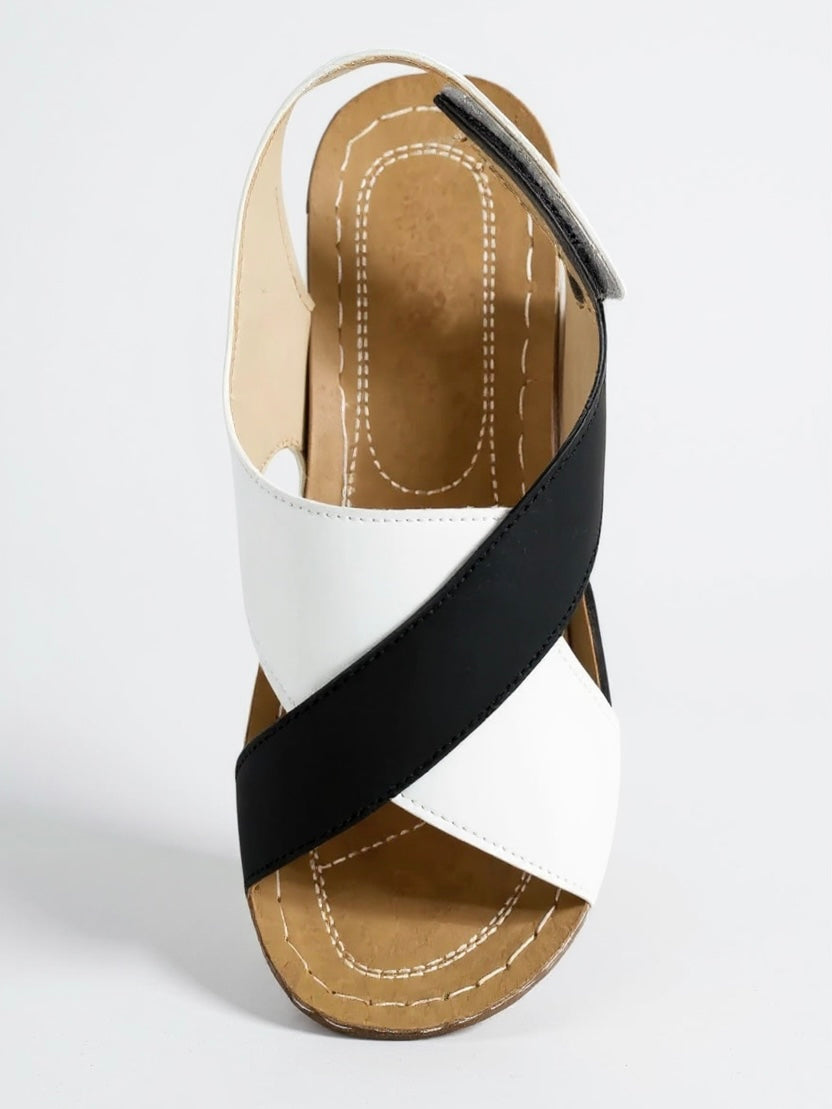 Hattie | Women's Orthopaedic Cross-Strap Wedge Sandals