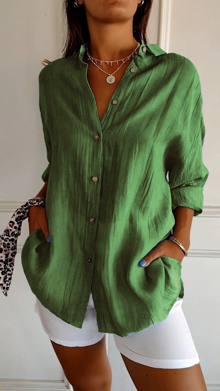 Indira | Women's Cotton Gauze Oversized Button-Down Shirt