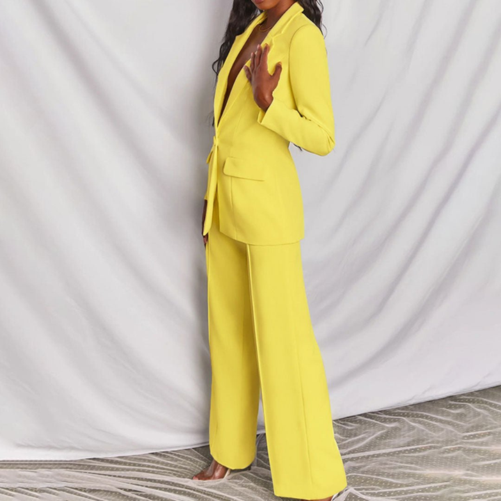 Joelle | Women's Stretch Wide-Leg Trouser Suit Chic