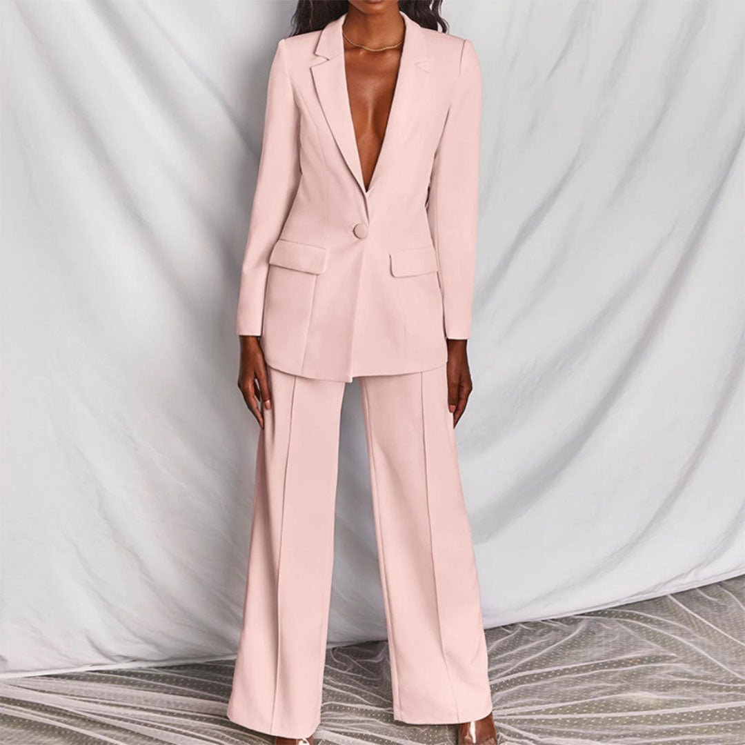 Joelle | Women's Stretch Wide-Leg Trouser Suit Chic