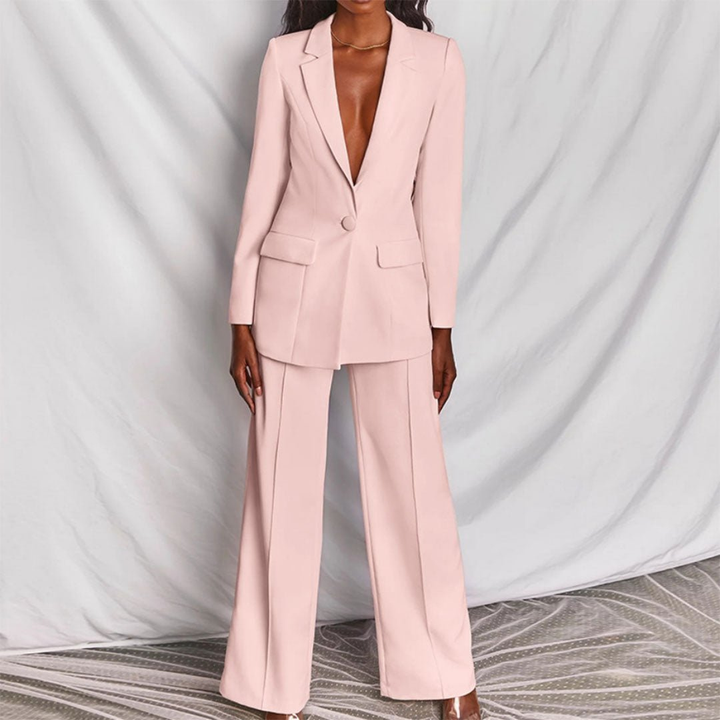 Joelle | Women's Stretch Wide-Leg Trouser Suit Chic