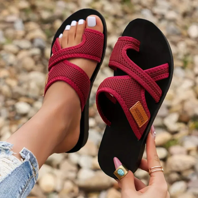 Jolene | Women's Arch-Support Crossover Strap Flat Sandals