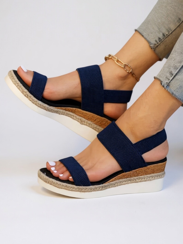Jolene | Women's Arch-Support Elastic Strap Flat Sandals