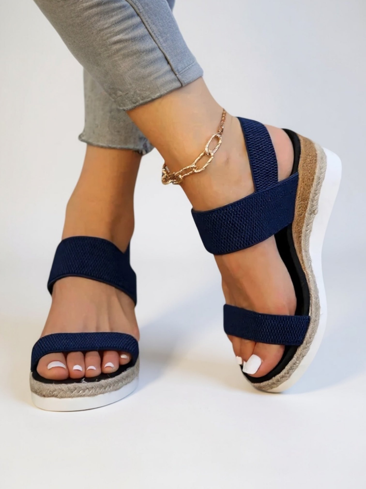 Jolene | Women's Arch-Support Elastic Strap Flat Sandals
