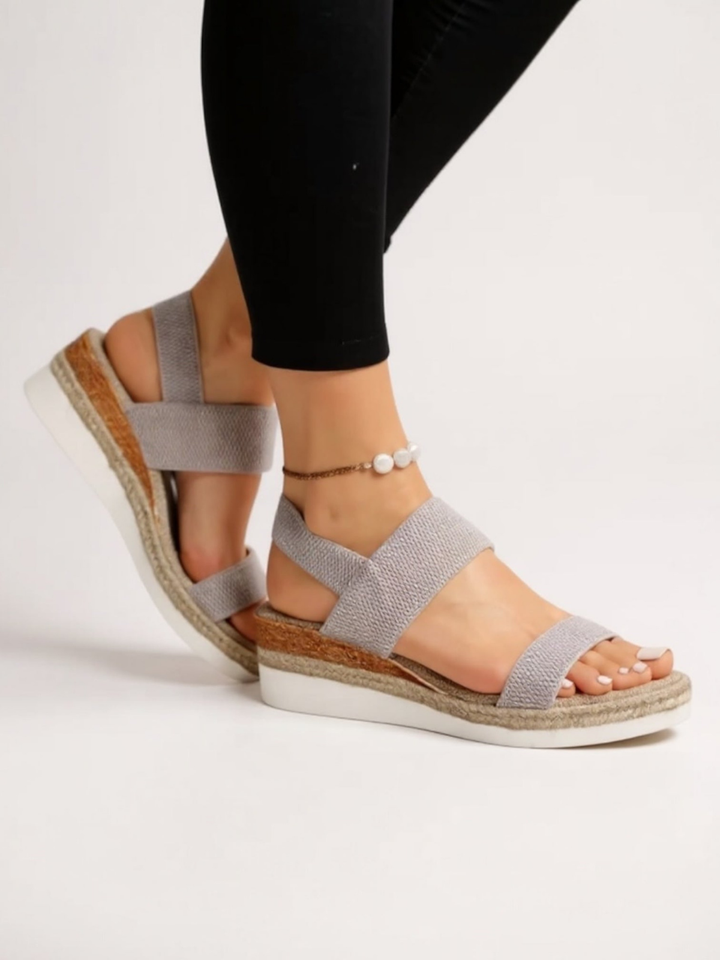 Jolene | Women's Arch-Support Elastic Strap Flat Sandals