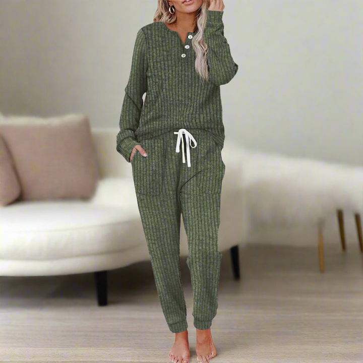 Jolene | Women's Cotton-Blend Loungewear Pyjama Set