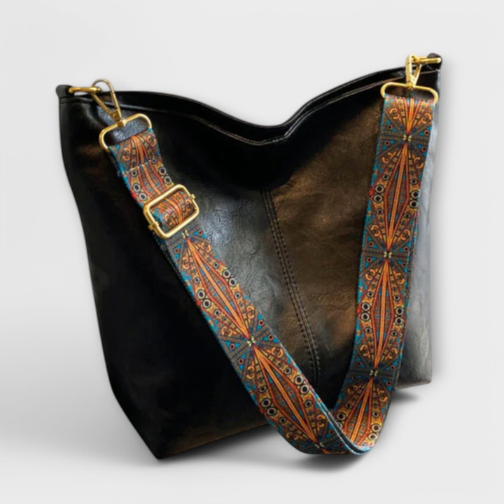 Jolene | Women's Leather Hobo Shoulder Bag with Woven Strap