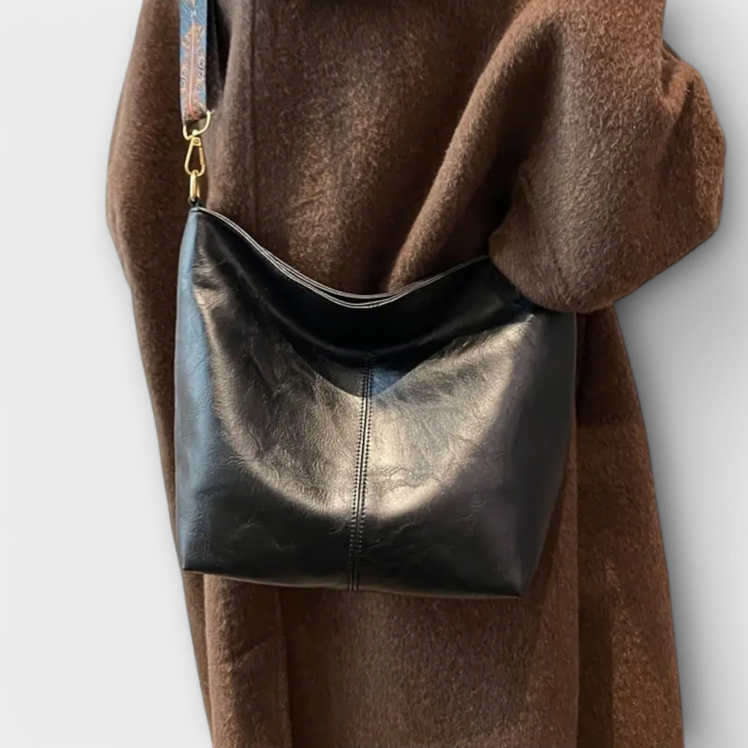 Jolene | Women's Leather Hobo Shoulder Bag with Woven Strap