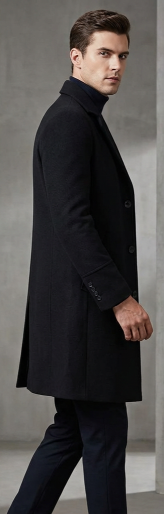 Lucas | Klassieke wollen herenmantel met moderne pasvorm