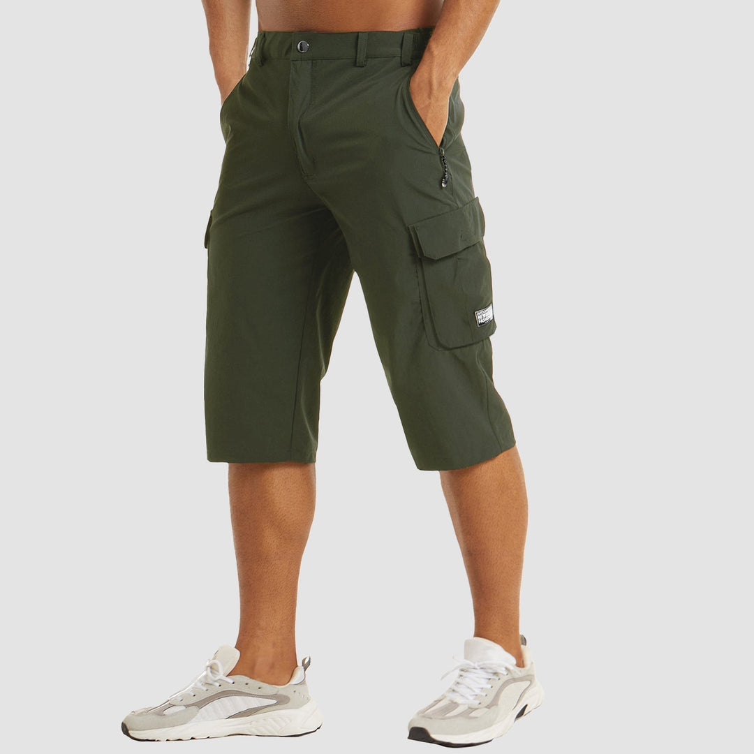 Men's Quick-Dry Cargo Shorts with Stretch and Multiple Pockets