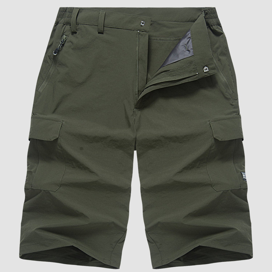 Men's Quick-Dry Cargo Shorts with Stretch and Multiple Pockets