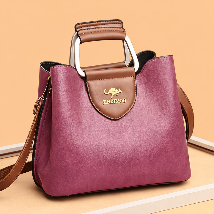 Maren | Women's Vegan Leather Structured Top-Handle Crossbody Bag
