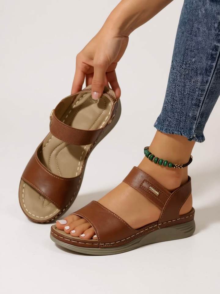 Marlowe | Women's Leather Comfort Flatform Sandals