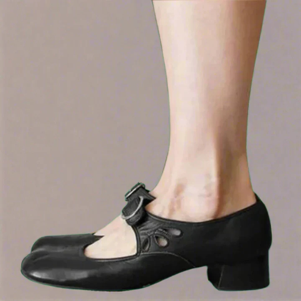 Marlowe | Women's Leather Mary Jane Low Heel Shoes