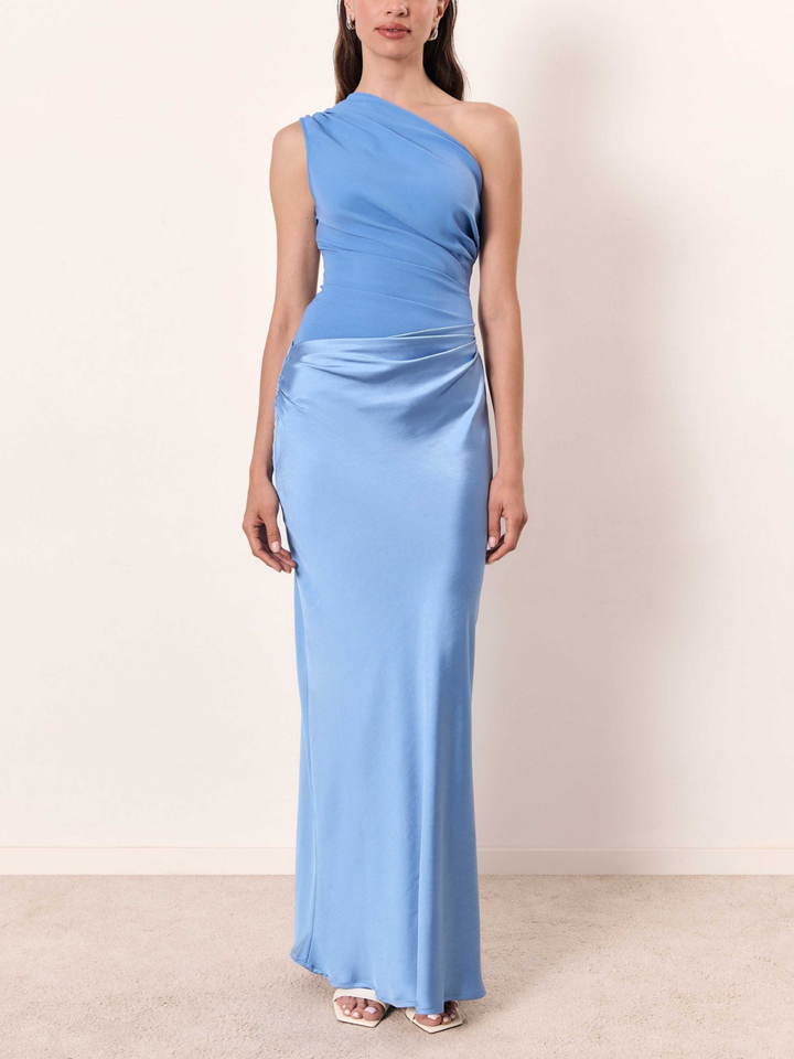Marlowe | Women's Satin One-Shoulder Maxi Dress