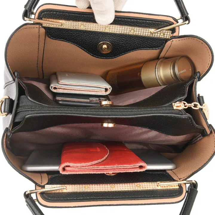 Medici | Women's Leather Structured Top-Handle Crossbody Bag