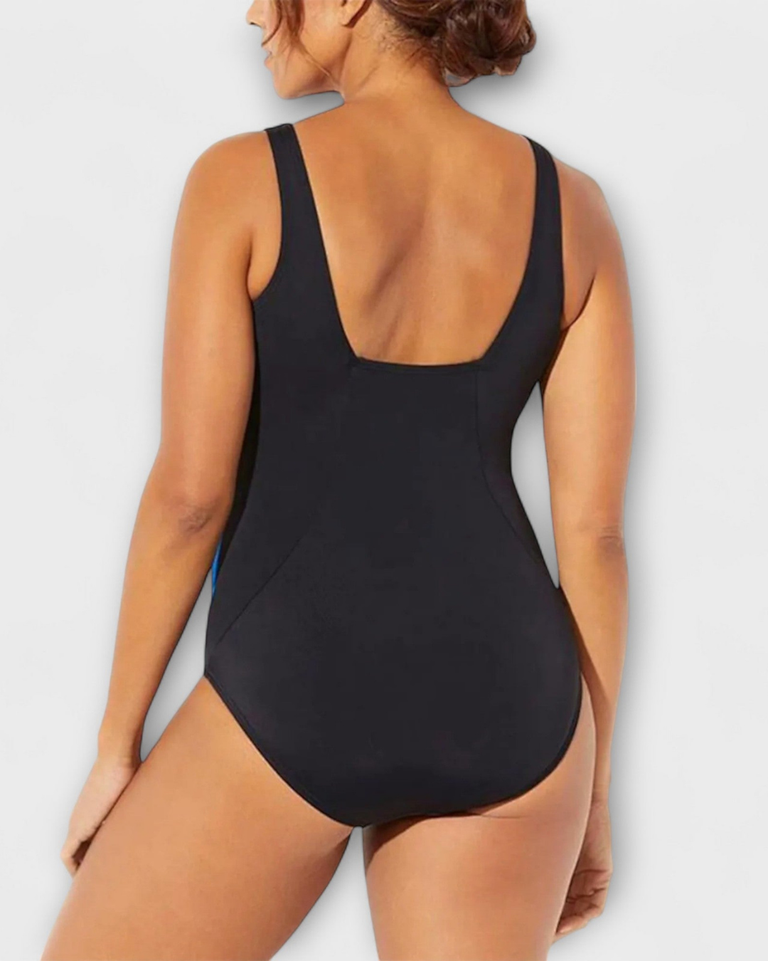 Mila | Women's Quick-Dry Abstract Print Square Neck One-Piece Swimsuit