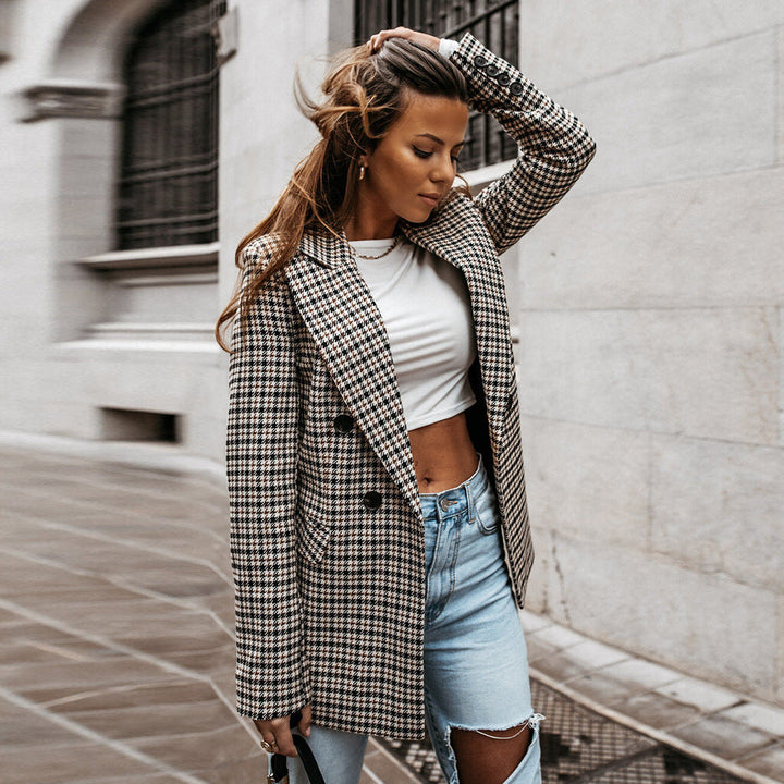 Checkered Blazer | Tailored Classic Lapel