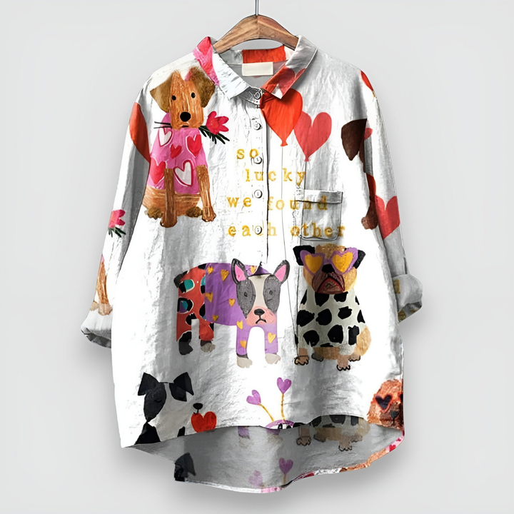 Pippa | Women's Cotton Novelty Animal Print Oversized Shirt