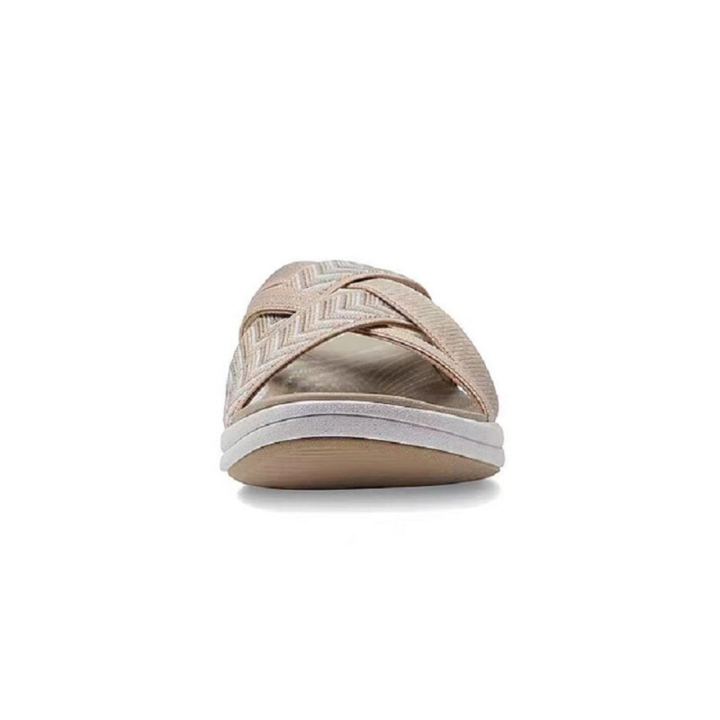 Priya | Women's Arch-Support Crossover Strap Wedge Slides