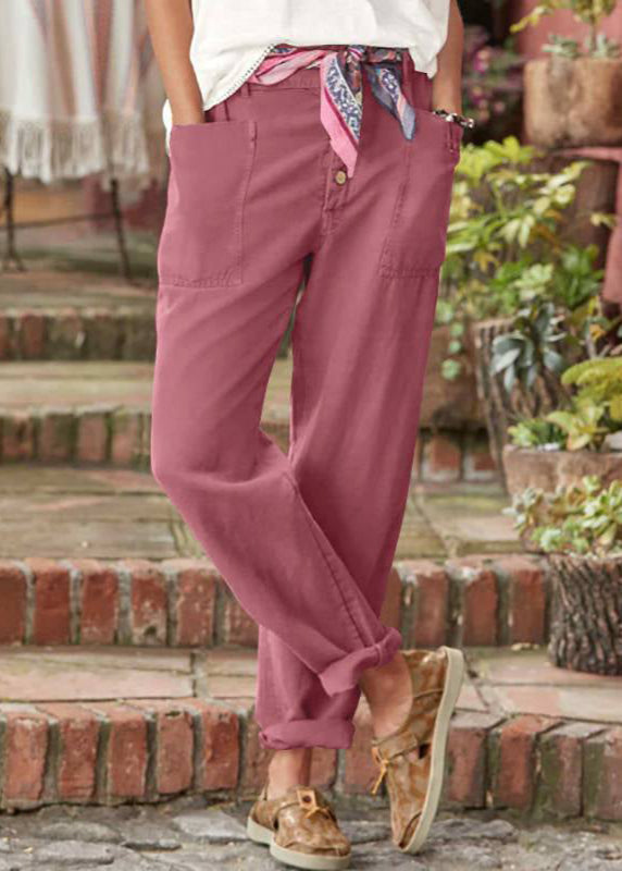 Priya | Women's Cotton Cropped Barrel-Leg Casual Trousers
