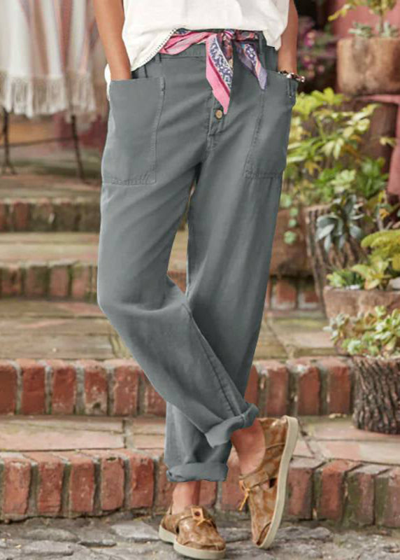 Priya | Women's Cotton Cropped Barrel-Leg Casual Trousers