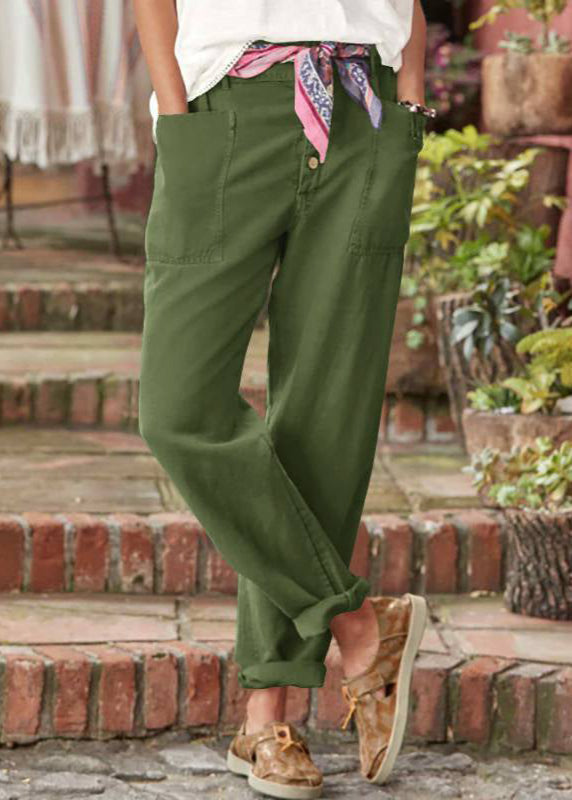 Priya | Women's Cotton Cropped Barrel-Leg Casual Trousers