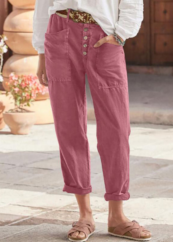 Priya | Women's Cotton Cropped Barrel-Leg Casual Trousers