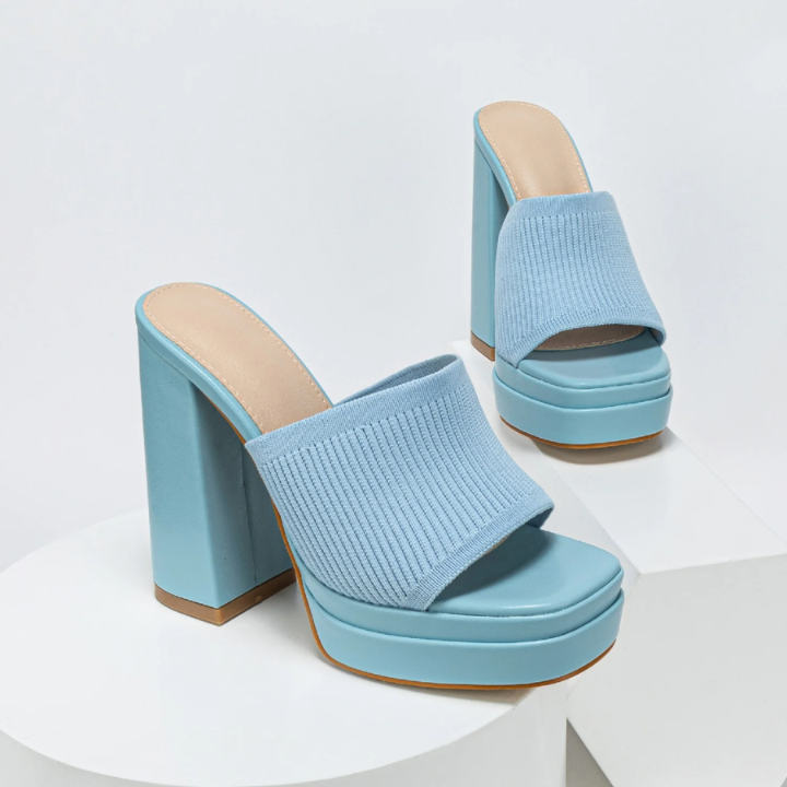 Rafferty | Women's Knit Block Heel Platform Mules